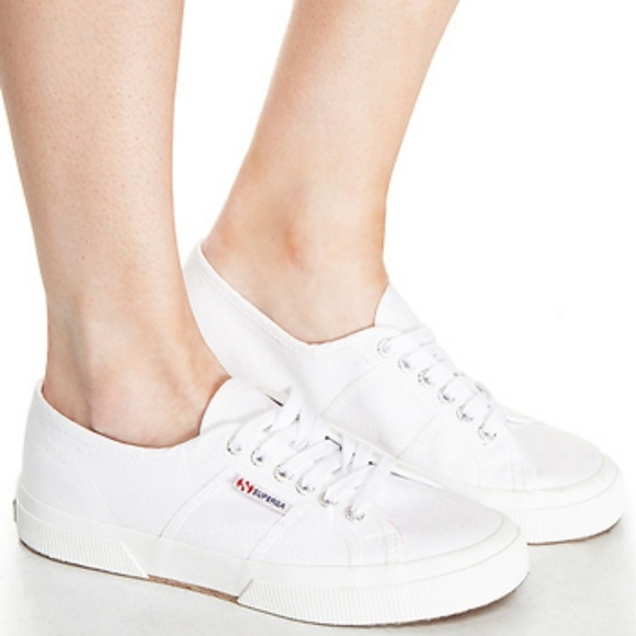 superga white canvas sneakers